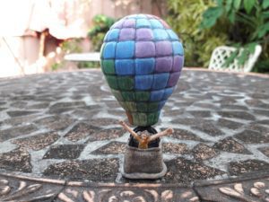 Hot Air Balloon Miniature Sculpture