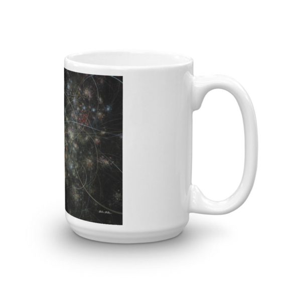Fractal Art Mug - "Saturn" - 15oz - Side View