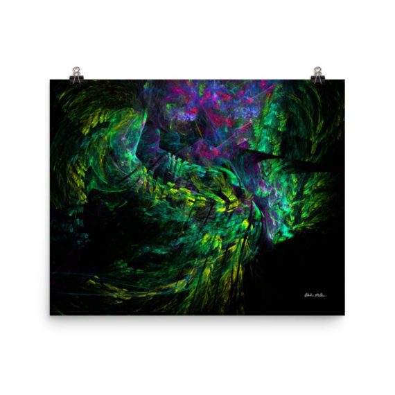 "Nebula" Digital Fractal Poster Print - 16x20inch