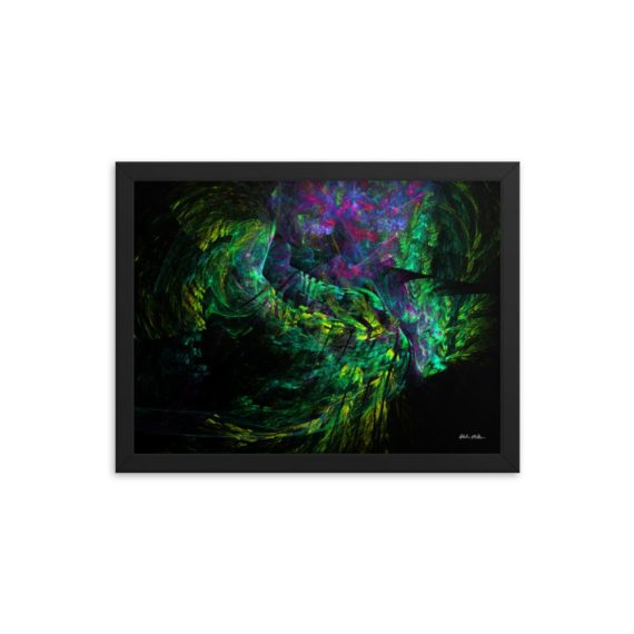 Abstract Fractal Art Framed Poster 12x16inch - Nebula