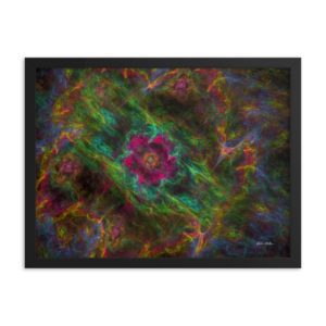 Abstract Fractal Art Framed Poster 18x24inch - Ether