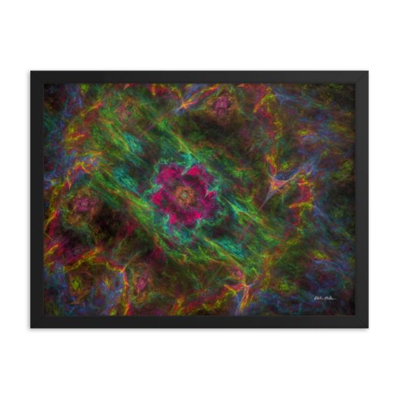 Abstract Fractal Art Framed Poster 18x24inch - Ether