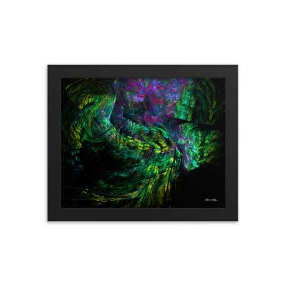 Abstract Fractal Art Framed Poster 8x10inch - Nebula