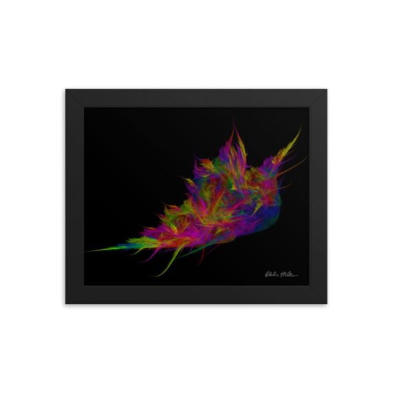 Abstract Fractal Art Framed Poster 8x10inch - Swan Dive