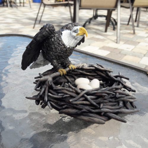 Bald Eagle on Nest Sculpture