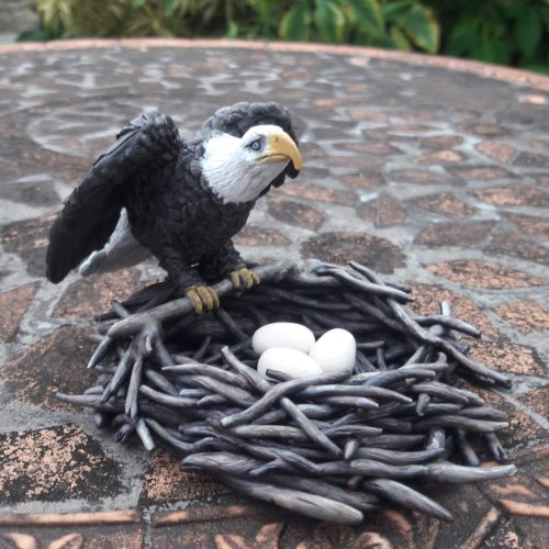 Bald Eagle on Nest Sculpture