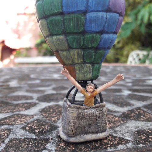 Hot Air Balloon Miniature Sculpture