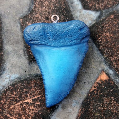 Polymer Clay Shark Tooth Pendant